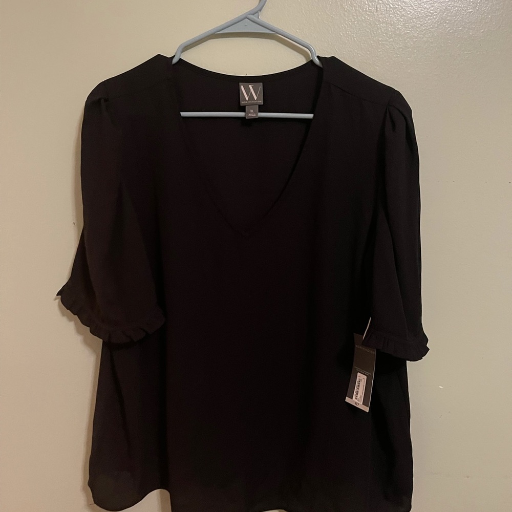 Worthington v neck black blouse with tags